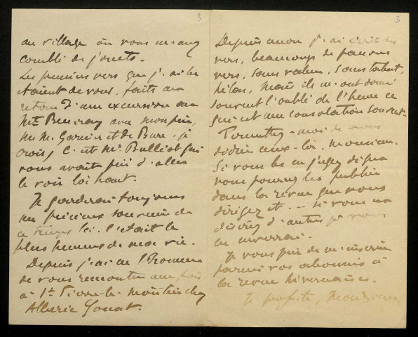 JALADON DE LA BARRE (Raymond), dit Dor d'Autry, poète à Chantenay-Saint-Imbert (Nièvre) (1862-1936) : 25 lettres.