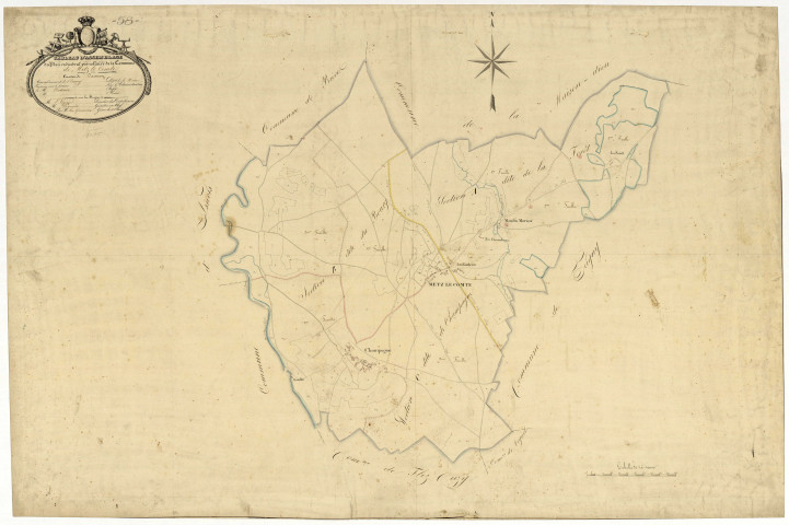 Metz-le-Comte, cadastre ancien : tableau d'assemblage