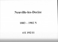 Neuville-lès-Decize : actes d'état civil (naissances).