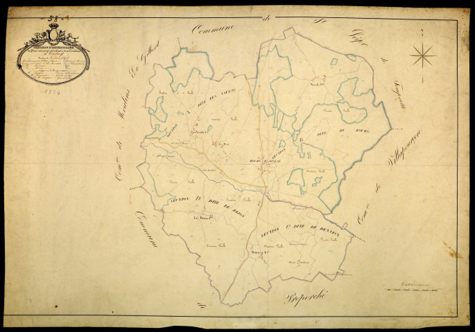 Onlay, cadastre ancien : tableau d'assemblage