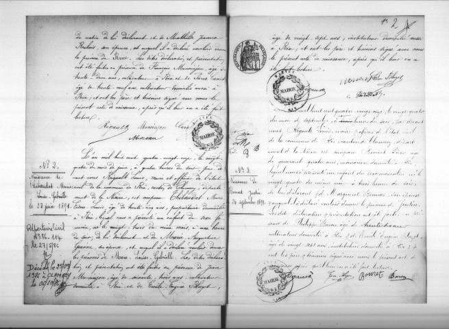 Rix : actes d'état civil.