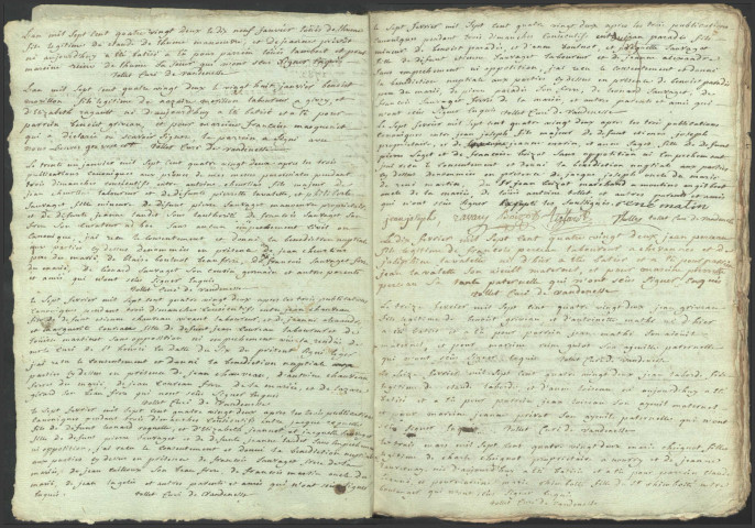 Vandenesse : registres paroissiaux.