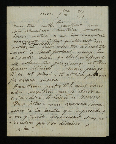 BONHOMME (François), peintre (1809-1881) : 4 lettres.