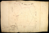 Saint-Parize-le-Châtel, cadastre ancien : plan parcellaire de la section E dite de Villars, feuille 2