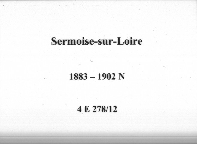 Sermoise-sur-Loire : actes d'état civil (naissances).