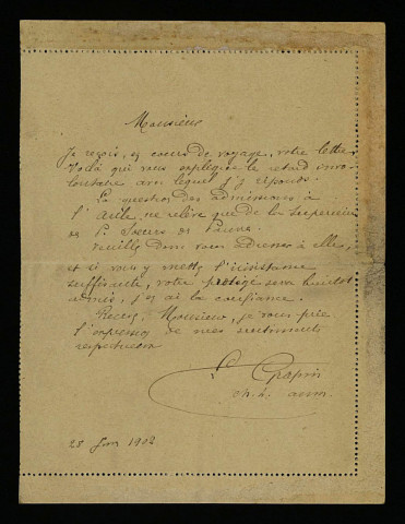 GRAPIN (L.), prêtre : 1 lettre.