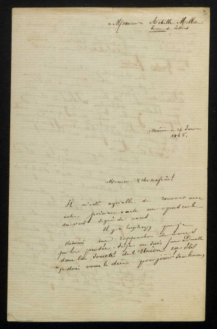 FOULC (Jacques), professeur et poète (1800-1872) : 13 lettres, manuscrit.