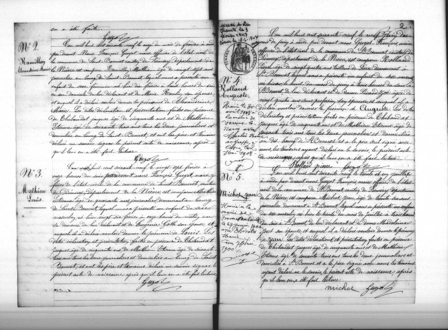 Saint-Bonnot : actes d'état civil.