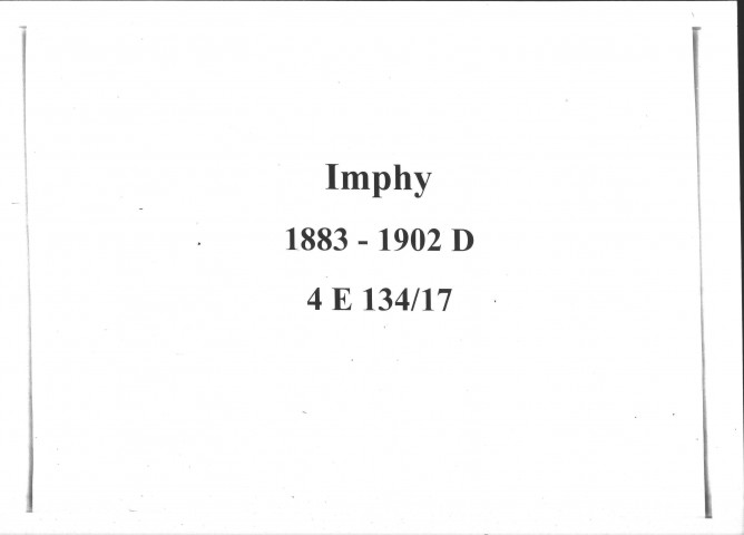 Imphy : actes d'état civil (décès).