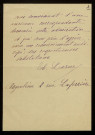 LARUE (Th.), poétesse à Angoulême : 2 lettres, manuscrit.