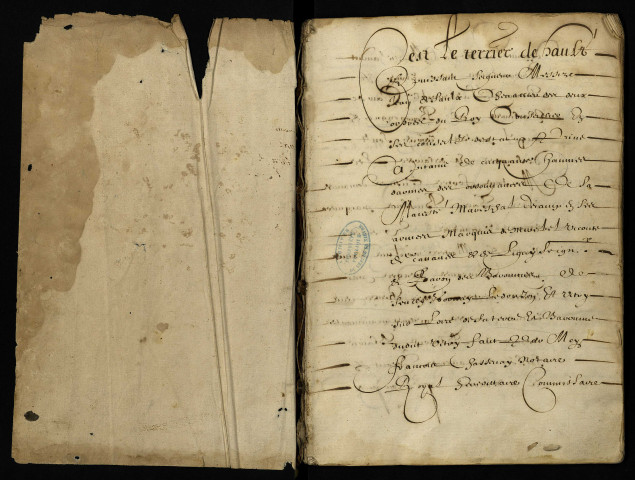 Terrier de la baronnie de Vitry, dressé par François Chassenay, pour Jean de Saulx de Tavannes.