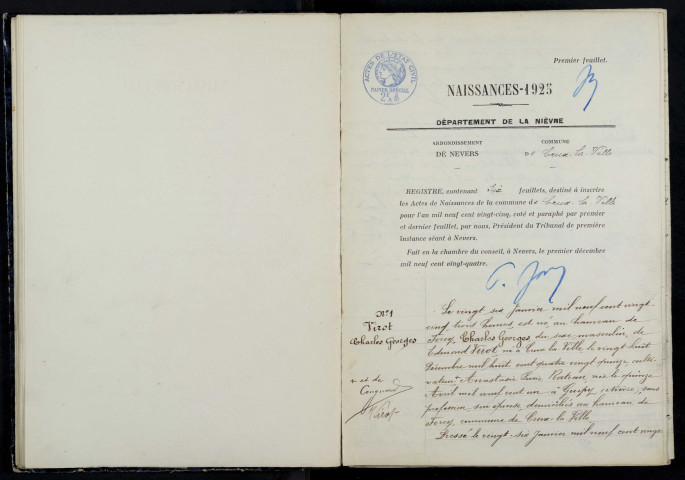 Crux-la-Ville : actes d'état civil.