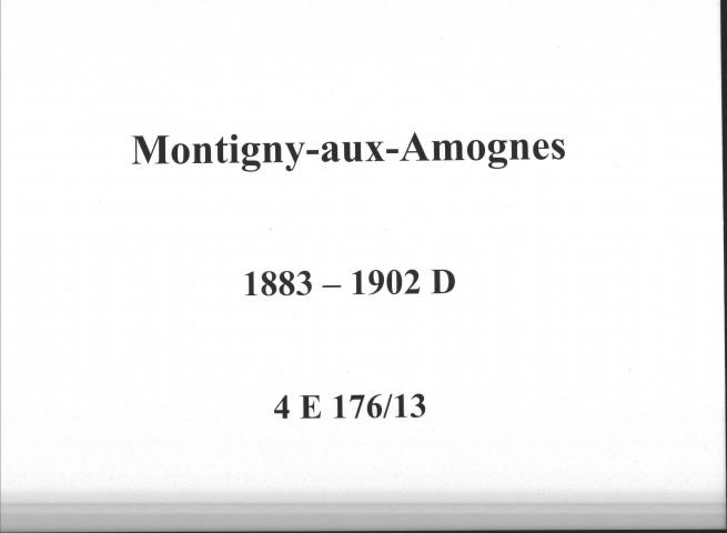 Montigny-aux-Amognes : actes d'état civil (décès).