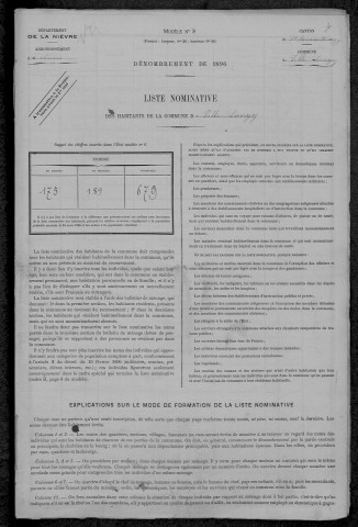 Ville-Langy : recensement de 1896