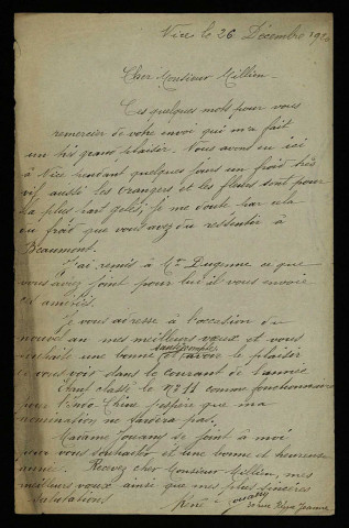 JOUANY (René), employé à Nice : 4 lettres.