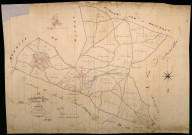 Saint-Aubin-les-Forges, cadastre ancien : plan parcellaire de la section B dite de la Doué