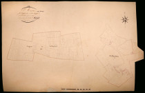 Saint-Martin-sur-Nohain, cadastre ancien : plan parcellaire de la section A dite de Villiers, feuille 1, développement