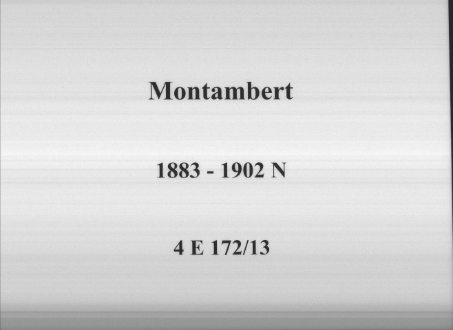 Montambert : actes d'état civil (naissances).