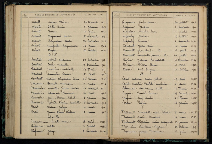 Pougny : table décennale.