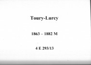 Toury-Lurcy : actes d'état civil.