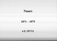 Nuars : actes d'état civil.