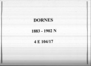 Dornes : actes d'état civil (naissances).