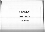 Cizely : actes d'état civil (naissances).