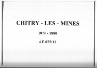 Chitry-les-Mines : actes d'état civil.