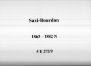 Saxi-Bourdon : actes d'état civil.