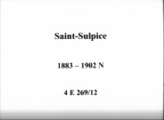 Saint-Sulpice : actes d'état civil (naissances).