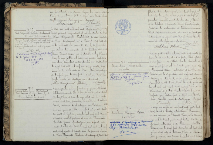 Montigny-en-Morvan : actes d'état civil.