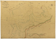 Dun-les-Places, cadastre ancien : plan parcellaire de la section A dite du Bourg, feuille 2