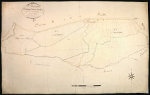 Saint-Péreuse, cadastre ancien : plan parcellaire de la section C dite de Saulières, feuille 1