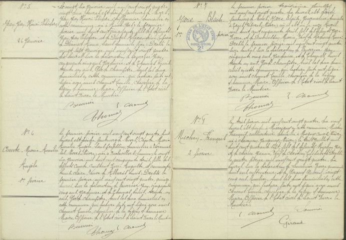 Saint-Pierre-le-Moûtier : actes d'état civil (décès).