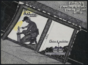 Couche 3e blard (1953), boisage adapté à la pression des terrains, quartier de la Gaule.