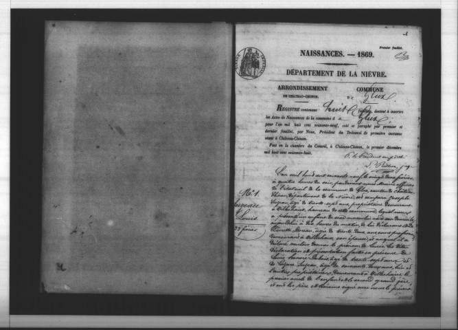 Glux-en-Glenne : actes d'état civil.