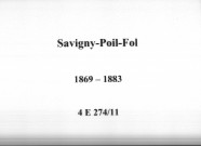Savigny-Poil-Fol : actes d'état civil.