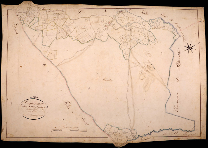 Vandenesse, cadastre ancien : plan parcellaire de la section A dite de Nourry, feuille 2