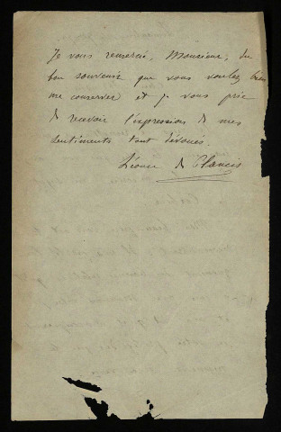 PLANCIS (Léonce de) : 10 lettres.