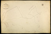 Oulon, cadastre ancien : plan parcellaire de la section A dite du Bourg, feuille 1