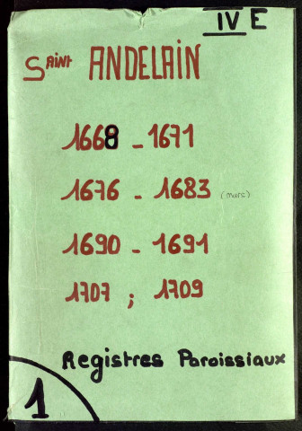 Saint-Andelain : registres paroissiaux.