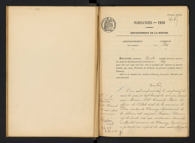 Rix : actes d'état civil.