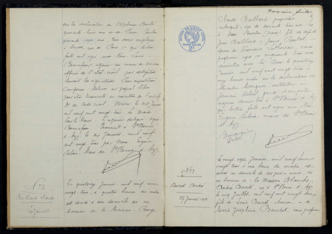 Saint-Benin-d'Azy : actes d'état civil (décès).