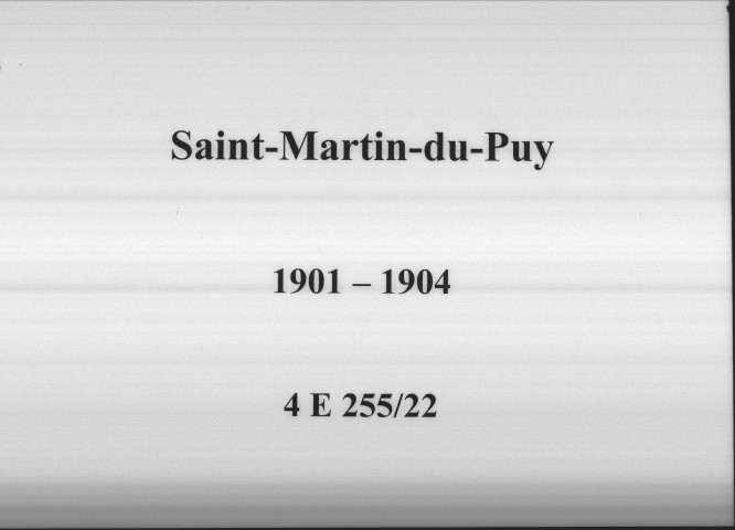 Saint-Martin-du-Puy : actes d'état civil.