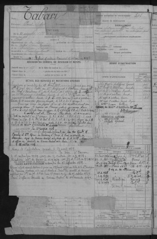 Bureau de Nevers, classe 1918 : fiches matricules n° 501 à 1000