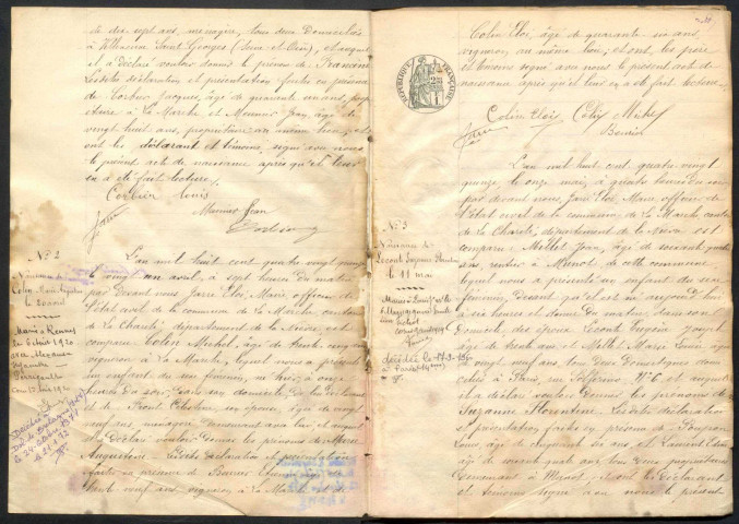 La Marche : actes d'état civil.