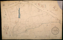Sainte-Colombe-des-Bois, cadastre ancien : plan parcellaire de la section D dite de Sainte-Colombe, feuille 1