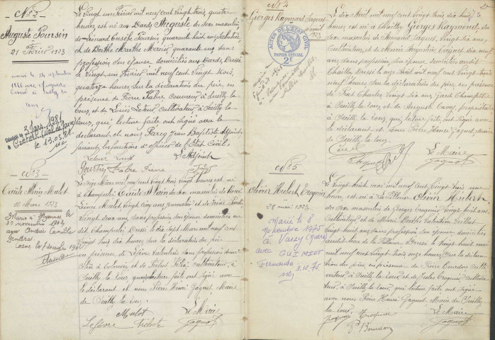 Suilly-la-Tour : actes d'état civil.