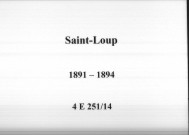 Saint-Loup : actes d'état civil.