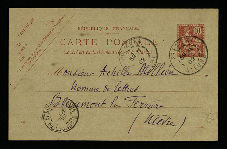 LEBOEUF (Marcel), médecin à La Charité-sur-Loire (Nièvre) (1872-1943) : 7 lettres.